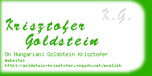 krisztofer goldstein business card